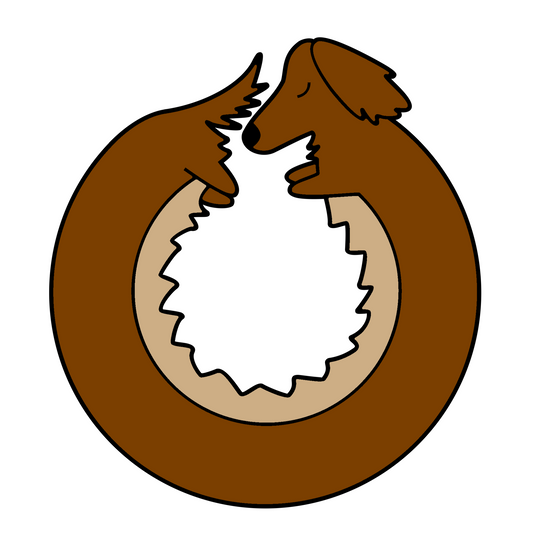 Mocha Long Fur Dachnut Sticker