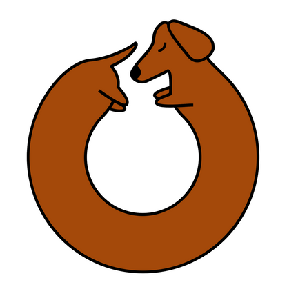 Red Dachnut Sticker