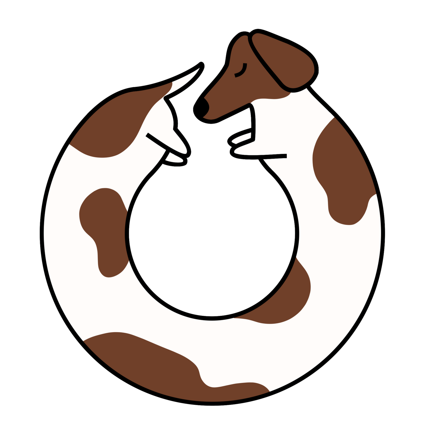 Piebald Dachnut Sticker