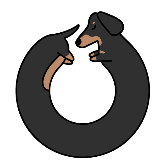 Black Tan Dachnut Sticker