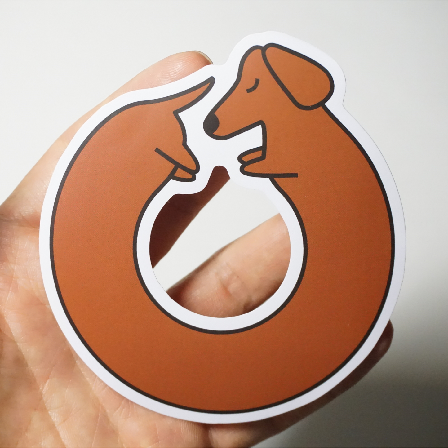 Red Dachnut Sticker