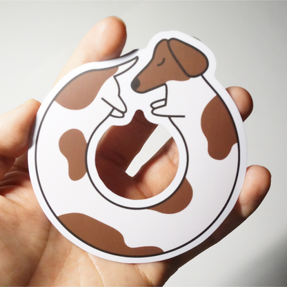 Piebald Dachnut Sticker