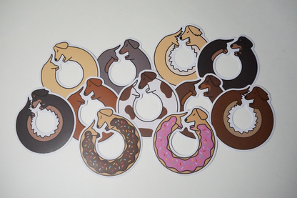 Mocha Long Fur Dachnut Sticker